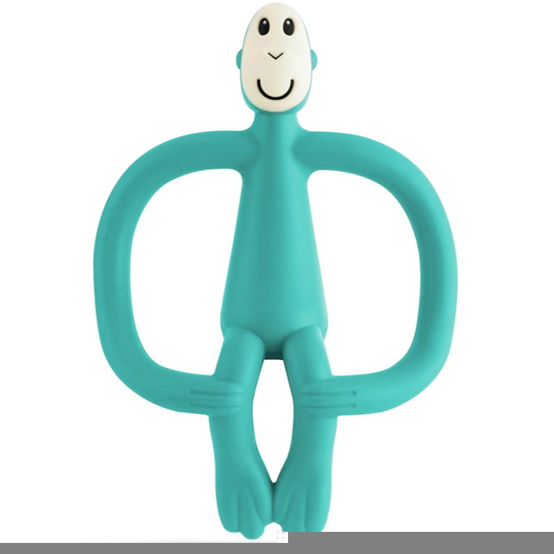Matchstick Monkey Teething Toy and Gel Applicator kousátko s kartáčkem 2 v 1 Green 1 ks