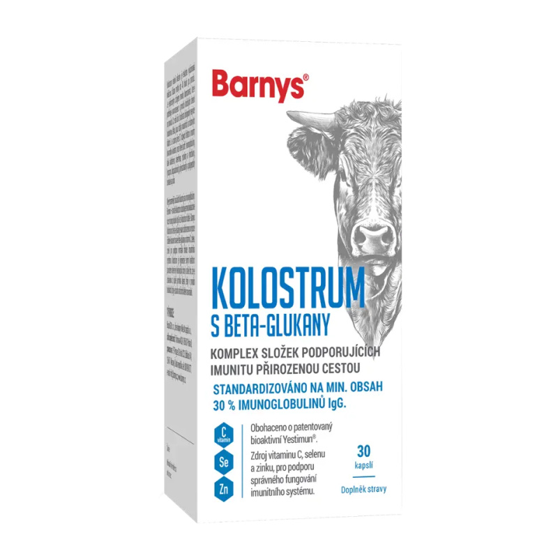 Barny's Kolostrum s beta-glukany 30 kapslí