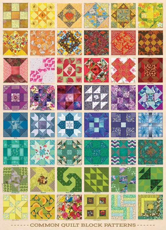 Puzzle Kostky prošívané deky 1000 Dílků Cobble Hill