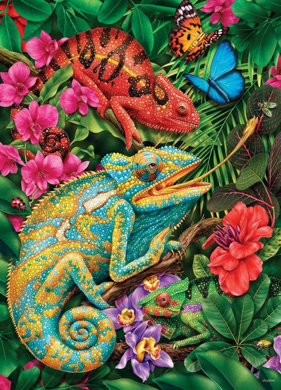 Puzzle Barevní chameleoni 1000 dílků
