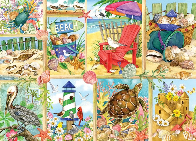 Puzzle Den na pláži 500 dílků od Cobble Hill