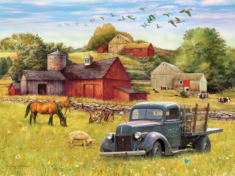 COBBLE HILL Puzzle Letní odpoledne na farmě XL 275 dílků