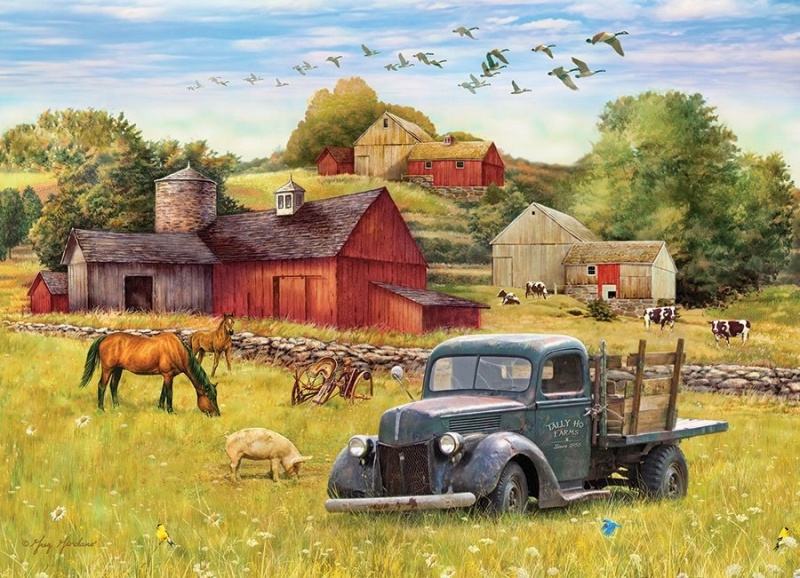 COBBLE HILL Puzzle Letní odpoledne na farmě 1000 dílků