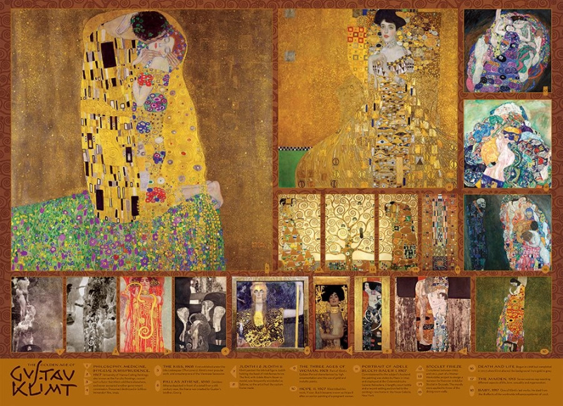 COBBLE HILL Puzzle Zlatý věk Gustava Klimta 1000 dílků