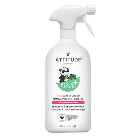 ATTITUDE Čistící prostředek na dětské povrchy/hračky bez vůně s rozprašovačem 800 ml