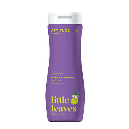 ATTITUDE Dětské tělové mýdlo a šampon (2 v 1) Little leaves s vůní vanilky a hrušky 473 ml