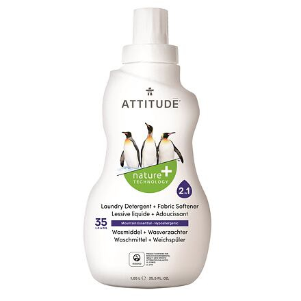 ATTITUDE Prací gel a aviváž (2 v 1) s vůní Mountain Essentials 1050 ml (35 dávek)