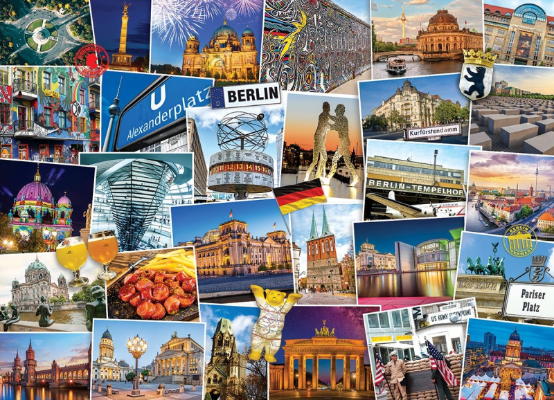 EUROGRAPHICS Puzzle Světoběžník - Berlín 1000 dílků
