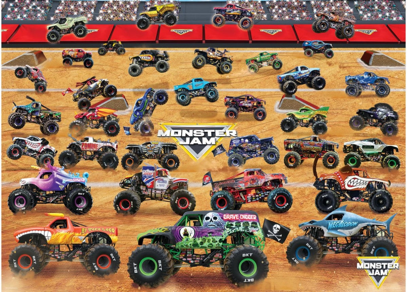 EUROGRAPHICS Sestava Trucků Monster Jam 1000 dílků