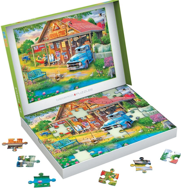 EUROGRAPHICS puzzle Connecting Pieces: vesnický obchůdek 48 dílků