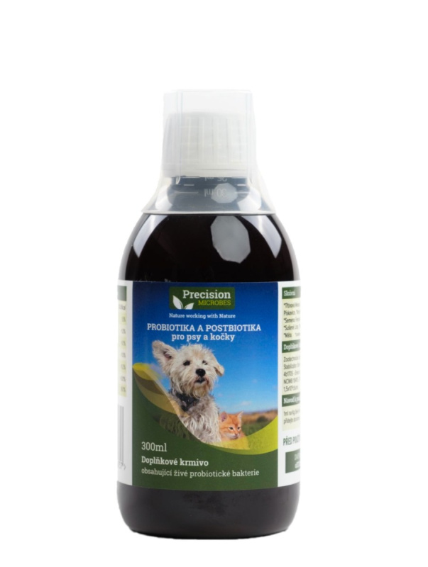 Precizní Mikroby Probiotika a Postbiotika Pro Psy a Kočky - 300 ml