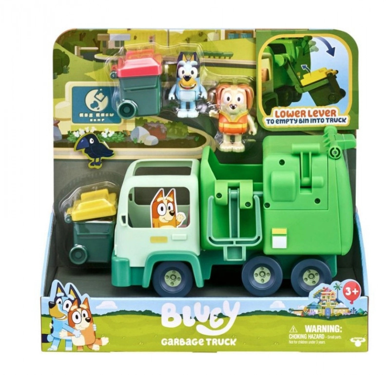 Popelářské auto BLUEY s 2 figurkami