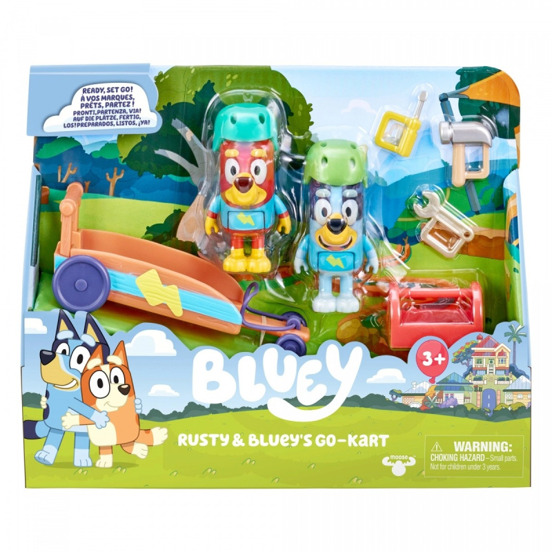 Figurky Bluey Gokart se 2 figurkami pejsků