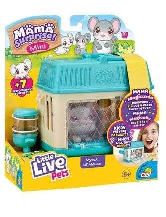 Cobi Little Live Pets Malá živá zvířátka. Mama surprise mini myš