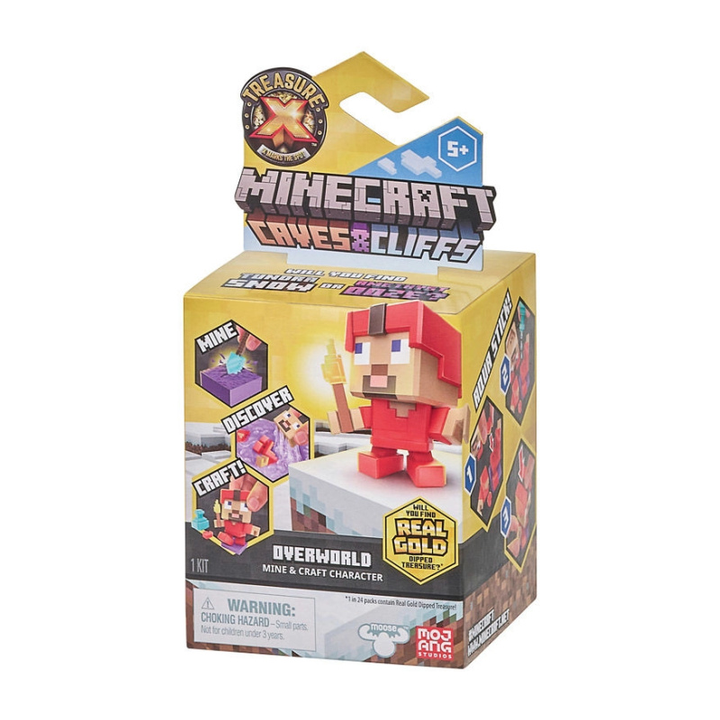 Treasure X Minecraft Caves & Cliffs Overworld interaktivní sada s figurkou a pokladem