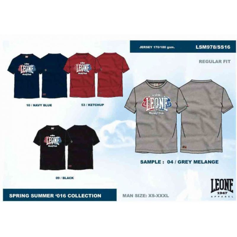 LEONE pánské tričko LSM978/S16 šedé "XL" NEUPLATŇUJE SE