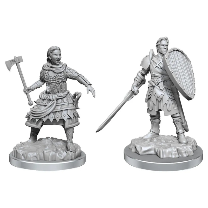 Dungeons Dragons: Nolzur's Miniatures - Human Fighters