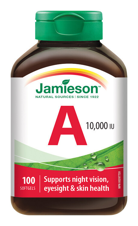 JAMIESON Vitamín A 10 000 IU 100 kapslí