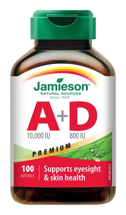 JAMIESON Vitamíny A+D3 10000/800 IU Premium 100 kapslí