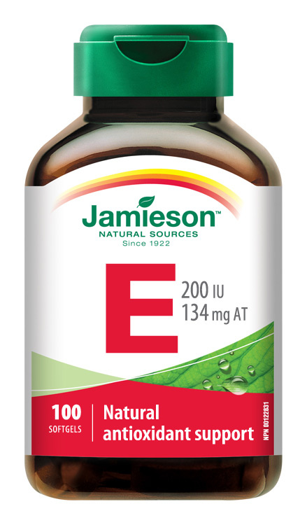 JAMIESON Vitamín E 200 IU 100 kapslí