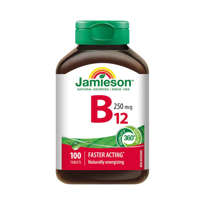 JAMIESON Vitamín B12 metylkobalamín 250mcg 100 tablet