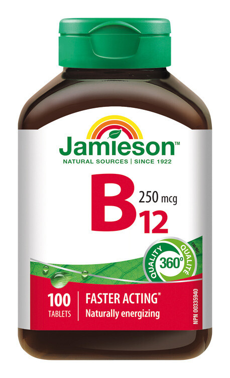 JAMIESON Vitamín B12 metylkobalamín 250mcg 100 tablet