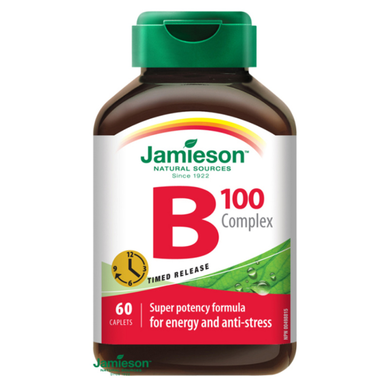 JAMIESON B-komplex 100 mg s postupným uvolňováním 60 tablet