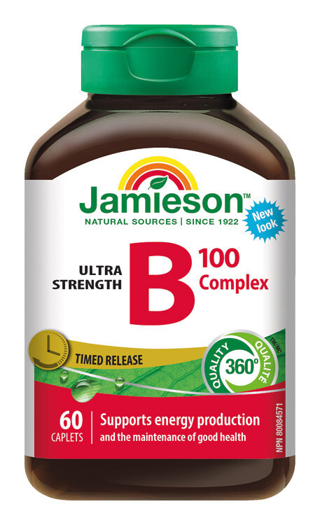 JAMIESON B-komplex 100 mg s postupným uvolňováním 60 tablet