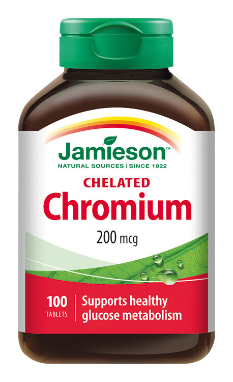 Jamieson Chrom v chelátové formě 200 mcg 100 tablet