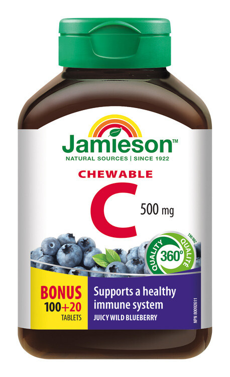 JAMIESON Vitamín C 500mg borůvka 120 tablet