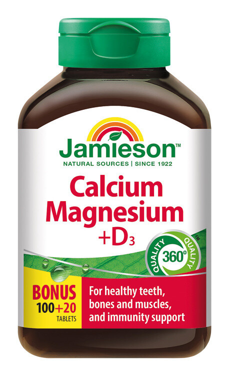 JAMIESON Vápník hořčík s vitaminem D3 120 tablet