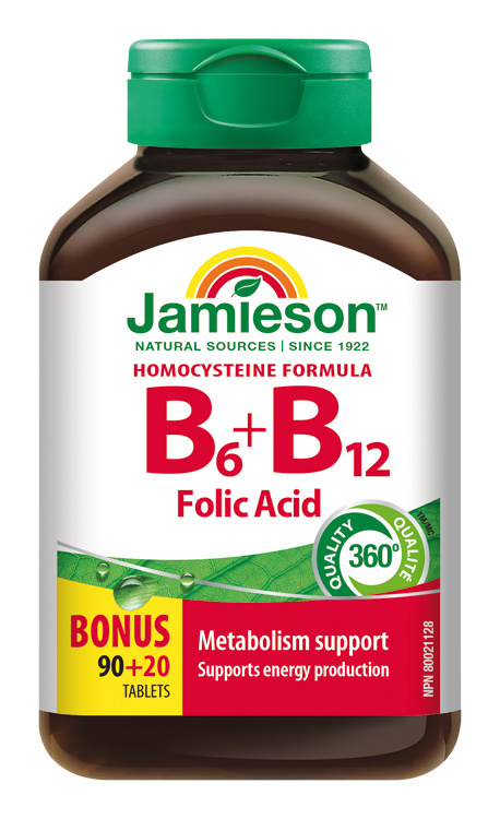 JAMIESON Vitamíny B6+B12+kyselina listová 110 tablet