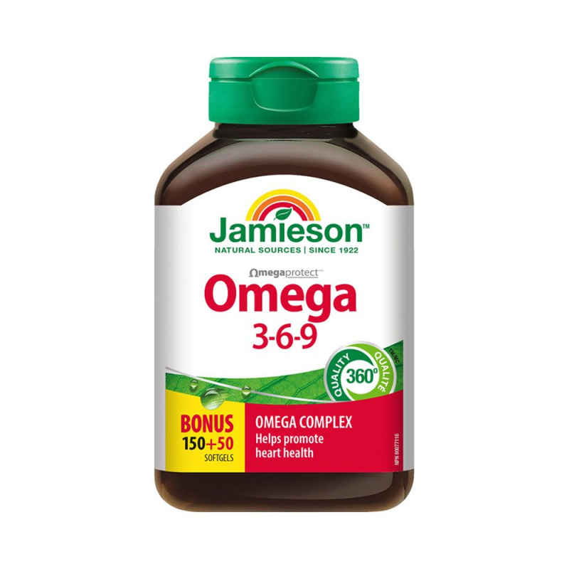 JAMIESON Omega 3-6-9 1200mg 150+50 kapslí