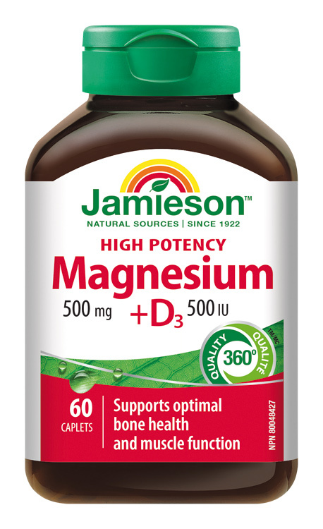 JAMIESON Hořčík 500mg s vitaminem D 500 IU 60 tablet