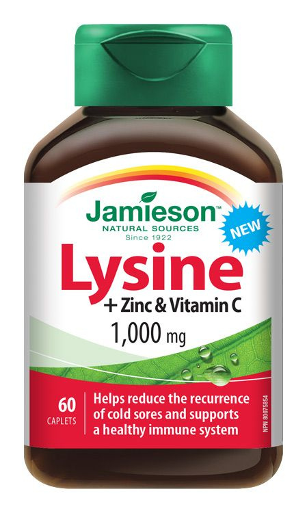 JAMIESON Lysin 1000mg se zinkem a vitaminem C 60 tablet