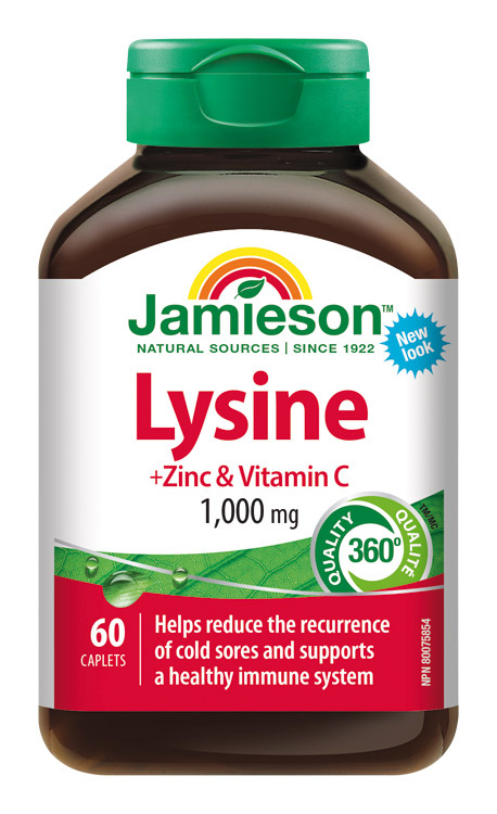 JAMIESON Lysin 1000mg se zinkem a vitaminem C 60 tablet