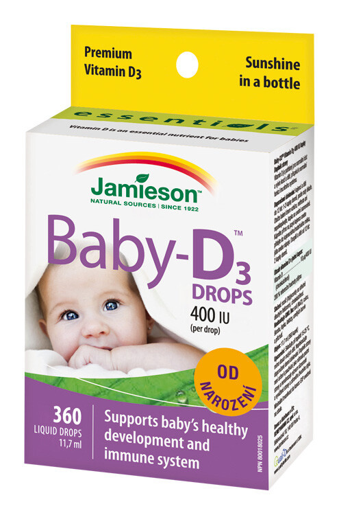 JAMIESON Baby-D3 vitamín D3 400 IU kapky 11,7 ml