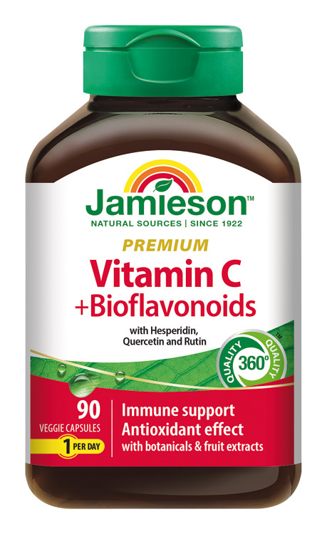 Jamieson Vitamín C PREMIUM s bioflavonoidy 600 mg 90 kapslí