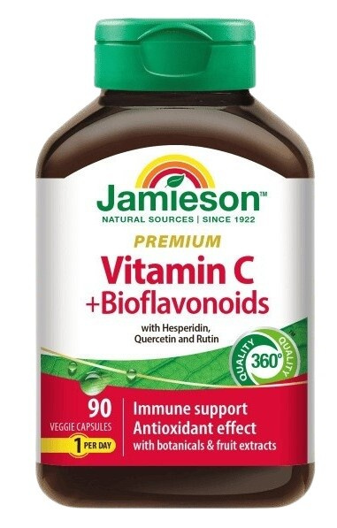 Jamieson Vitamín C PREMIUM s bioflavonoidy 600 mg 90 kapslí