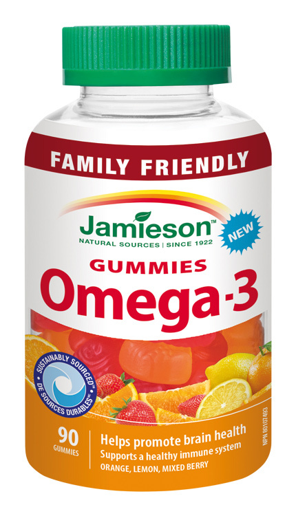 JAMIESON Omega-3 Gummies  90 želatinových pastilek