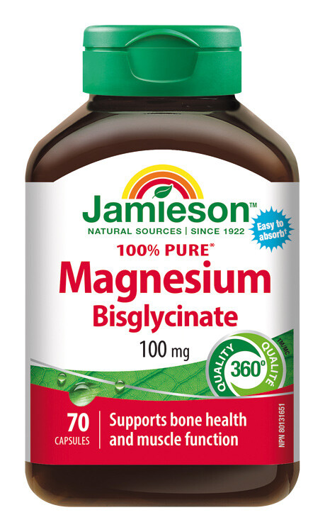 JAMIESON Hořčík bisglycinát 100mg 70 kapslí