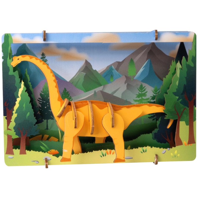 EscapeWelt dřevěné 3D puzzle Brontosaurus