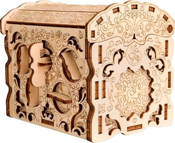 EscapeWelt 3D Dřevěná skládačka Secret Treasure Box složená