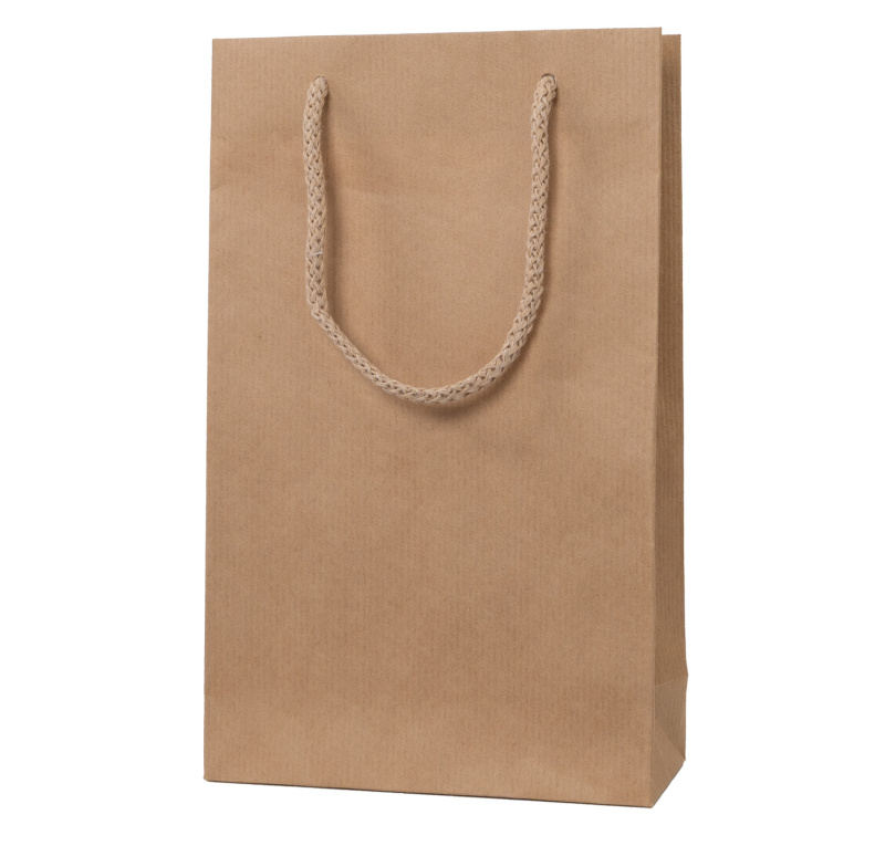 Papírová dárková taška - natural - 16x6x26cm