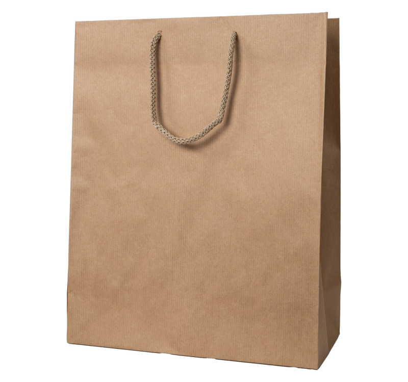 Papírová dárková taška - natural - 26x12x34cm