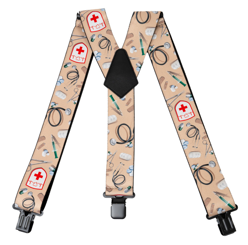 Universal Designové kšandy - Doktor - Zdravotník - béžové