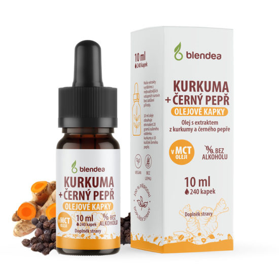 Blendea Kurkuma + černý pepř olejové kapky 10 ml
