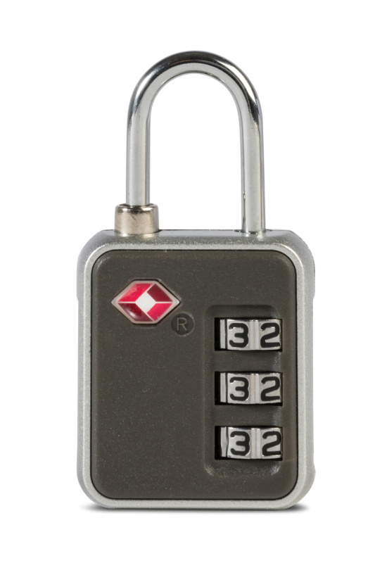 WORLDPACK TSA zámek na zavazadla 3-místný - bezpečnostní kombinační zámek, různé barvy Barva: Šedá