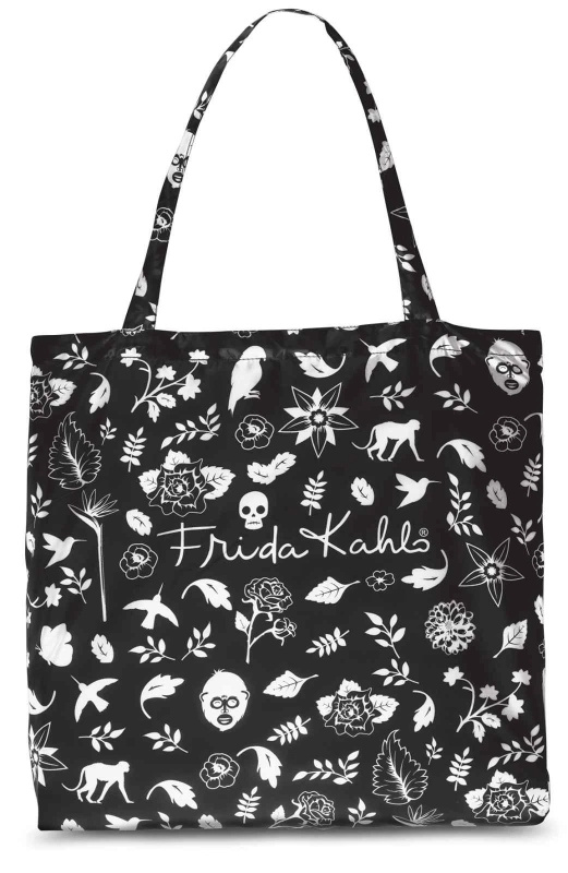 Nákupní taška Frida Kahlo 18L - černo bílá