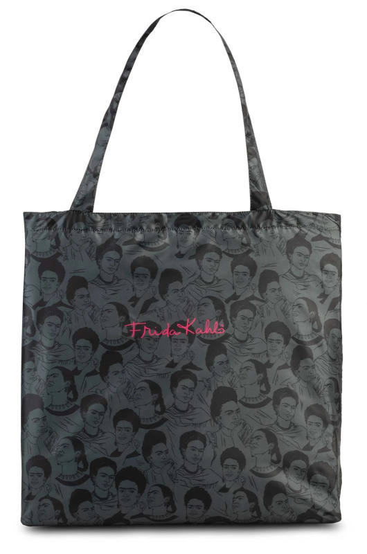 Nákupní taška Frida Kahlo 18L - černošedá